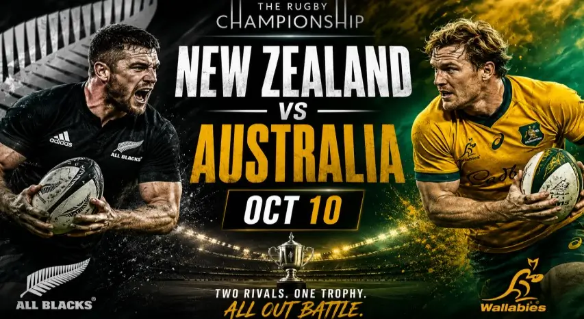 New Zealand vs Australia Bledisloe Cup Rugby Match at Eden Park Auckland 2026